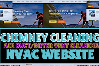chimney cleaning website, hvac website, air duct cleaning dryer vent website