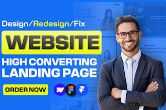 design websites with wix, framer, wordpress, webflow, unbounce landing page