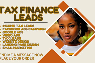 tax finance leads income tax leads tax finance facebook ads google ads video ads