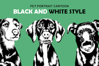 draw amazing vector line art for your pet in 24 hours