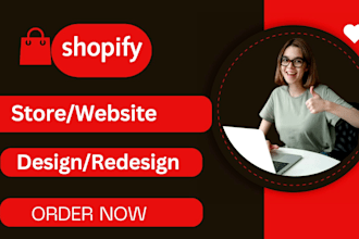 design and redesign shopify store,