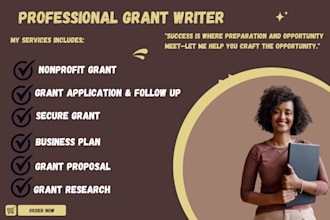 do grant research, apply for small business grant, grant proposal writer, 501c3
