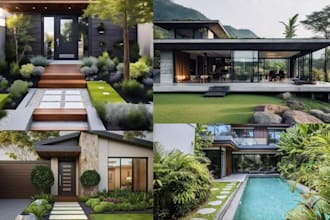 design landscape, backyard and front yard