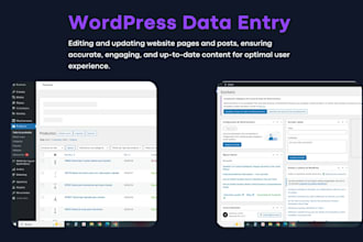 do data entry on  wordpress y shopify