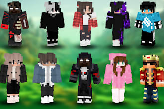 design unique premium custom minecraft skin in 24 hours