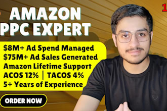 setup manage and optimize your amazon PPC campaigns sponsored ads amazon fba ppc