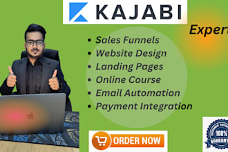 be your kajabi expert for kajabi landing pages, websites and kajabi sales funnel