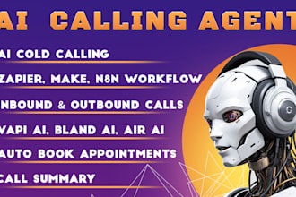 develop ai calling agent for inbound, outbound calls via vapi, air ai