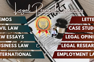 conduct legal research and draft comprehensive memos