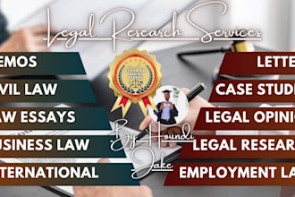 help with legal research, business law, law essays and memos