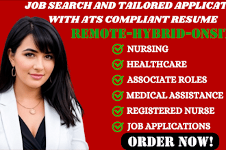 handle job application for nursing, healthcare, medical assistant jobs