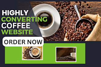design a branded shopify coffee store coffee website tea website beverage store