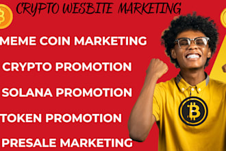 promote crypto website solana token memecoin presales to 900k telegram promotion