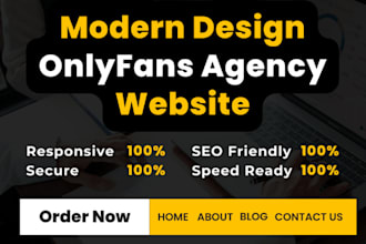design redesign onlyfans agency website, modeling website and dating website