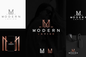 do highly modern minimalist luxury business logo design
