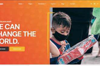nonprofit website charity website 501c3 website donation website ngo fundraising