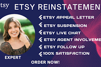 do etsy reinstatement and etsy suspension with appeal letter for etsy reopen