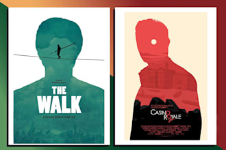 design a minimalist movie poster or retro vintage artwork