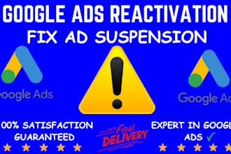 reactive your suspended google ads adwords account