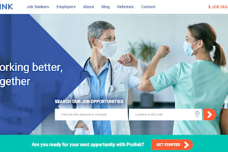 create healthcare staffing agency website, home care website