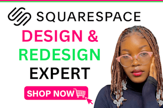 build squarespace design, redesign squarespace expert, landing page ecommerce