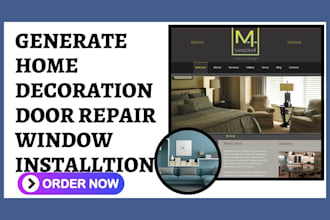 generate door repair leads window installation home decor painting landing page