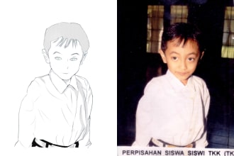 make your photo to be manga page style