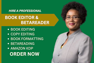 be your self help young adult book beta reader copy edit wellness as book editor