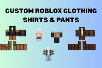 design 2d roblox clothing for you