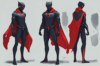 create superhero character design