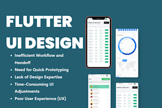 do flutter ui design, mobile app design, flutter uiux