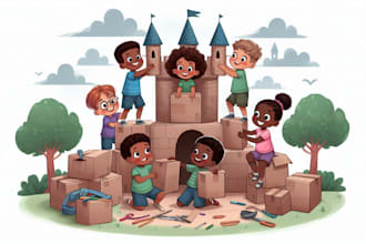 design children book illustrations and cover storybook illustration