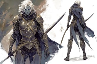 create a dnd art and d and d character for you