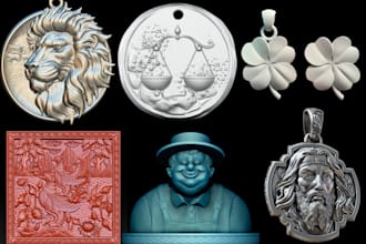 custom 3d coin model 3d medallion 3d bas relief  for 3d printing cnc carving
