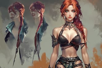 paint a character art, fantasy illustration, oc