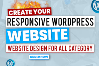 create responsive wordpress website design, development, landing page, redesign
