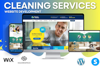 cleaning service website, office cleaning, clean website, booking koala website