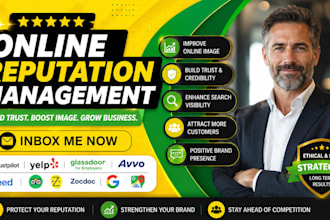 repair your online reputation, ORM service and build positive brand reputation