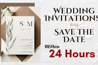 design elegant wedding invitations in 24hours