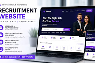 build recruitment website job board portal website hiring staffing agency websit