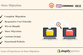 migrate magento, wix and woocommerce websites to shopify