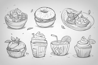 create super artistic line art and digital vector art illustration