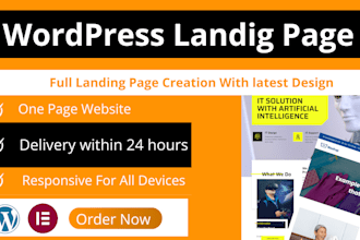 do responsive wordpress elementor landing page design