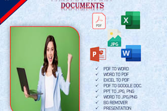 do convert any document like word to pdf, ppt to images,
