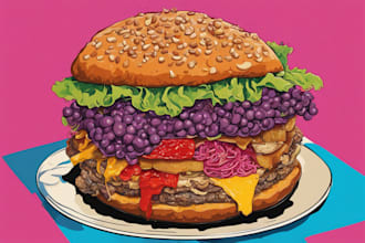 craete food pop art of your food