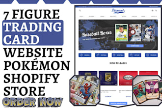 design trading card shopify game card pokemon store sport trading card website