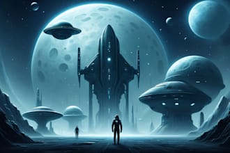 create sci fi illustration
