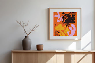 design trendy wall art or printable posters
