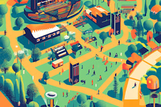 do vector illustration of event, festival venue map design