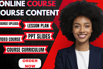 do online course creation, video for ebook, course  content, ebook online course